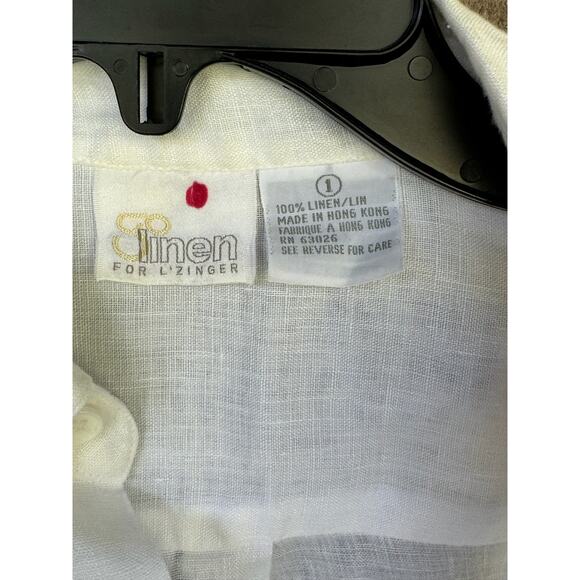 Go Linen L'Zinger Long Sleeve Single Pocket Linen Shirt-Size 1 - Picture 7 of 8